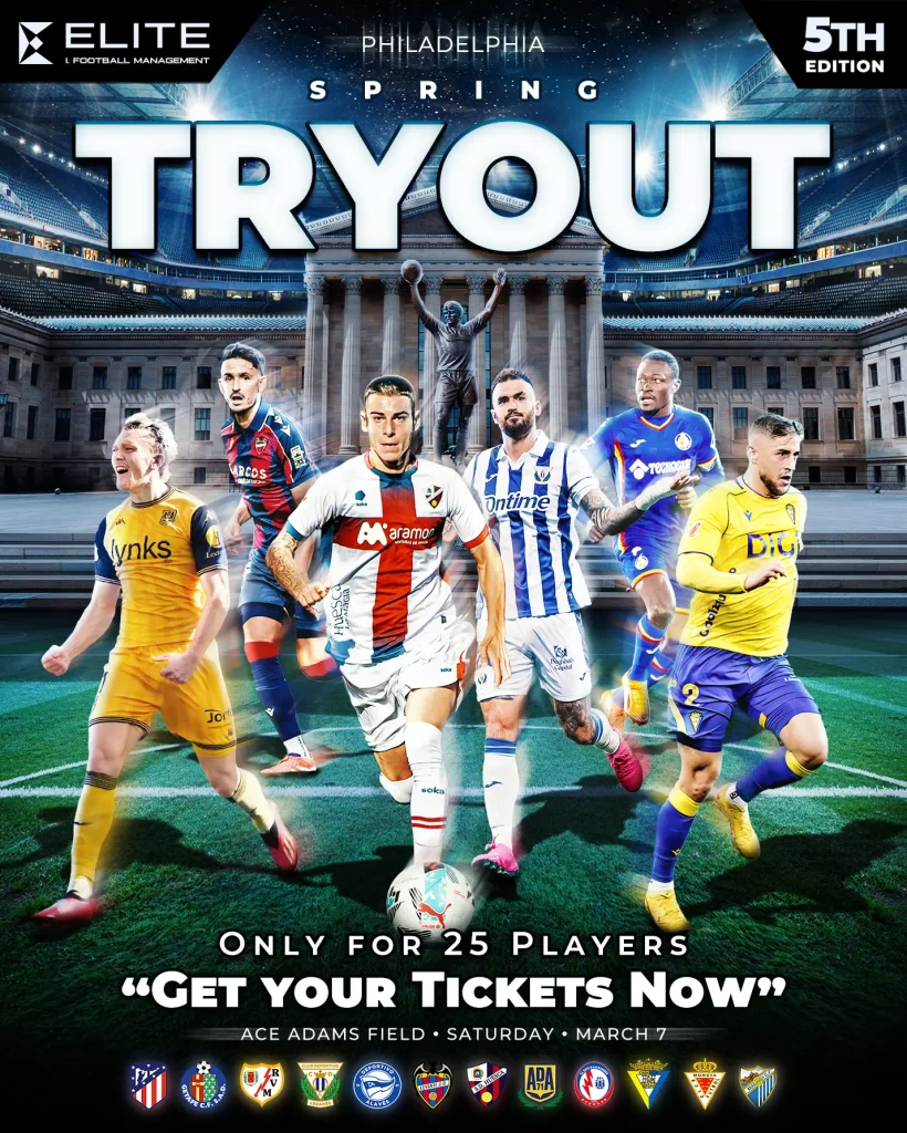 Poster Philadelphia Soccer Tryout 2026 - Elite IFM